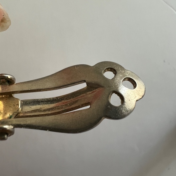 Vintage Sherman Clip On Earrings Emerald Cut Rare - Picture 14 of 14